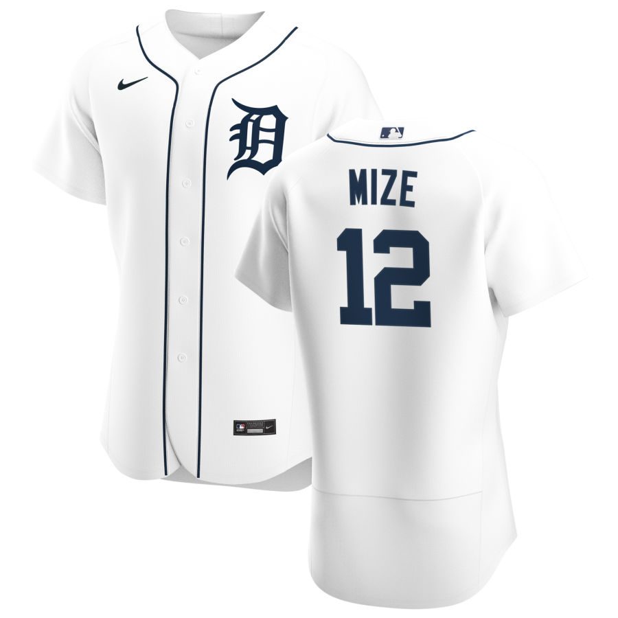 Detroit Tigers 12 Casey Mize Men Nike White Home 2020 Authentic Player MLB Jersey